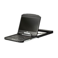 ATEN Short Depth USB HDMI DVI VGA Dual Rail LCD Console [CL3800NW-AT-AG]