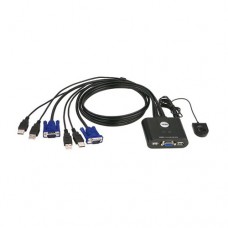 ATEN 2-Port USB VGA Cable KVM Switch with Remote Port Selector [CS22U]