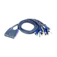 ATEN 4-Port USB VGA/Audio Cable KVM Switch (0.9m, 1.2m) [CS64US]