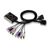 ATEN 2-Port USB DVI/Audio Cable KVM Switch with Remote Port Selector [CS682]