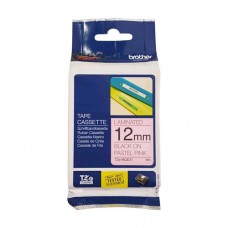 BROTHER 12Mm Black On Pastel Pink 4 Meter [TZE-MQE31]