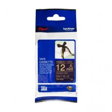 BROTHER 12Mm Gold On Navy Blue Ribbon Tape 4 Meter (Ribbon) [TZE-RN34]