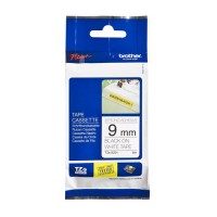 BROTHER Strong Adhessive Black on White Tapes 9mm [TZE-S221]