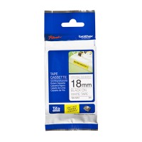 BROTHER Strong Adhessive Black on White Tapes 18mm [TZE-S241]