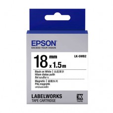 EPSON LK-5WB2 - 18mm Black On White Magnetic [C53S655418]