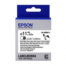 EPSON LK-6WBA11-BLK ON WHITE HT SHRINK DIA.11 [C53S656514]