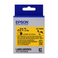 EPSON LK-7YBA21-BLK ON YELOW HT SHRINK DIA.21 [C53S657513]