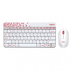 Logitech Nano Wireless Combo MK240 White / Vivid Red [920-008201]