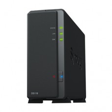 Synology 1-bay NAS DiskStation (Realtek RTD1296 Quad-Core 1.4GHz, 1GB DDR4 , 3.5” SATA) - Basic [DS118 (Basic)]