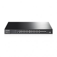TP-LINK 24-Port Layer 2 Managed Gigabit Switch w/ 4x 10GbE SFP Ports [T2700G-28TQ-L1000]