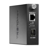 TRENDNET Intelligent 10/100/1000Mbps-T to SFP/ Mini-GBIC LC Port Media Converter  [TFC-1000MGA]