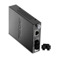 TRENDNET Intelligent 1000Base-T to 1000Base-SX Multi-Mode SC Fiber Converter [TFC-1000MSC]