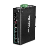 TRENDNET 6-Port Hardened Industrial Gigabit PoE+ DIN-Rail Switch [TI-PG62 (PoE+)]