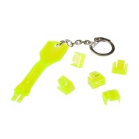 LINDY RJ-45 Port Block (1 Key + 10 Port Blockers), Yellow [40482]